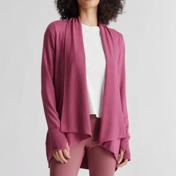 Quince French Terry Modal Cardigan Rose Pink - Size Large Soft Lightweight Layer - Picture 1 of 9